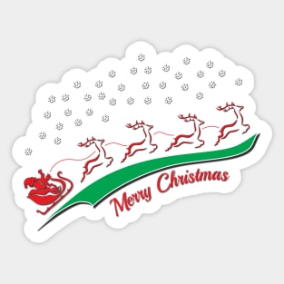 Santa's Sleigh Swoosh Sticker